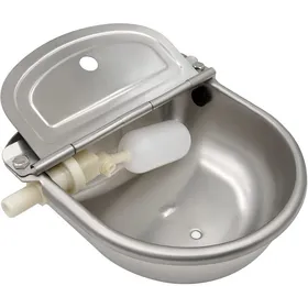 Comparer les prix de Abreuvoir à eau en acier inoxydable avec bouchon de vidange et valve à flotteur réglable pour cheval chien bétail chèvre