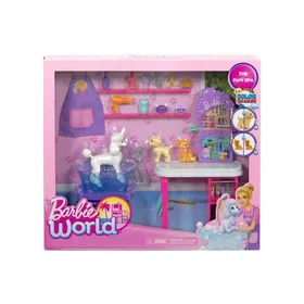 Meilleurs prix pour Coffret Barbie Animalerie / SPA des Animaux + 2 chiens + chat + accessoires - Métier - Set 16 Pieces + Carte animal