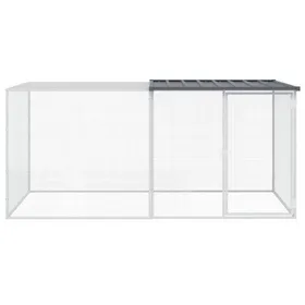Meilleurs prix pour Clapier - Poulailler - résistant à leau - avec toit anthracite 203x98x90 cm acier galvanisé(37309) ZLH