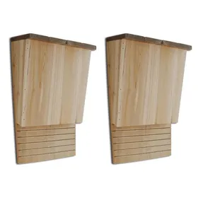 Comparer les prix de （ON SALE)Maison pou chauve-souris 22 x 12 x 34 cm Ensemble de 2 - Nichoir à chauve-souris Maison@3559135