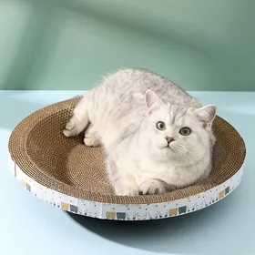 Meilleurs prix pour Lit Griffoir pour Chat - Ulisem - Rond - Papier Ondulé - Diamètre 35cm - Ergonomique