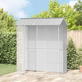 Meilleurs prix pour Cage pour oiseaux - vidaXL - Gris - Acier galvanisé - 215 x 110 x 247 cm