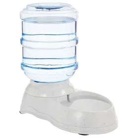 Comparer les prix de Distributeur deau 1 gallons pour Chiens et chats 3.8 litres Petite taille Transparent (Gris marbré)