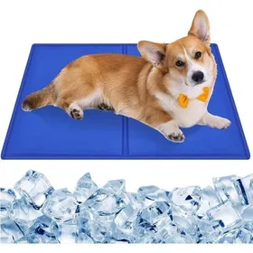 Meilleurs prix pour Tapis rafraîchissant pour chien et chat - LON® - Auto-rafraîchissant non toxique - Bleu Taille M - 65x50 cm