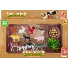 Comparer les prix de Jouet coffret animaux de la ferme - Multicolore - 10 animaux - PVC - Accessoires inclus