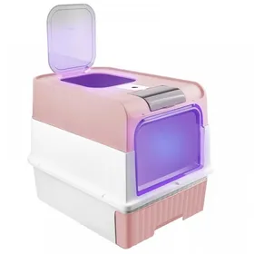 Meilleurs prix pour KEDIA Litiere Chat Autonettoyante  Anti-Fuites SecureNettoyage Facile élimination des Odeurs (48x35x36)cm rose