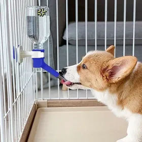 Comparer les prix de Distributeurs deau Chien Chat Bouteille deau pour Chien Gourde Chien à Suspendre sur Cage Bouteille deau de 500ml Label