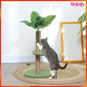 Meilleurs prix pour Arbre à chat - AKOZON - 9981 - 83 cm - plateformes en peluche - poteau griffoir en jute