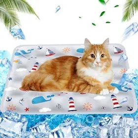 Comparer les prix de Tapis Rafraîchissant pour Chien et Chat – 40x50cm Gris Effet Fraîcheur Instantanée