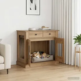 Meilleurs prix pour vidaXL Meuble de cage pour chien Chêne artisanal 90 x 475 x 80 cm 8014778