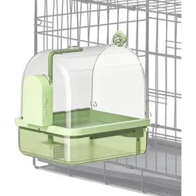 Comparer les prix de Baignoire à vagues pour perroquets - Baignoire intérieure pour oiseaux - Barre de baignoire automatique résistante à la mastication