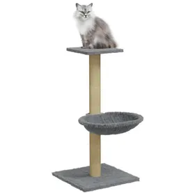 Comparer les prix de Bon plan Arbre à chat - JILI HOT - avec griffoir en sisal Gris clair 74cm Thome5326475
