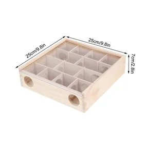 Comparer les prix de Jouet pour hamster - - Labyrinthe en bois naturel - Interactif - 16 trous dentrée - 13 compartiments Label