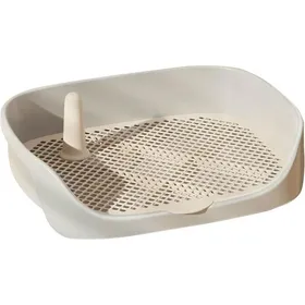 Meilleurs prix pour 1 bac de toilettes pour chiens plastique PP bac pour chien intérieur/extérieur 40x30x11 cm beige .