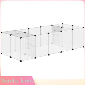 Comparer les prix de LIA Enclos petits animaux 20 panneaux blanc 175x70x45cm