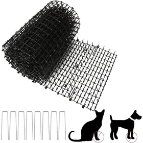 Comparer les prix de Tapis Anti Chat 8 Pointes - Répulsif Animaux - Protection Jardin Intérieur Extérieur - Noir - 400 x 30 CM