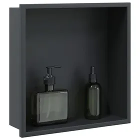 Meilleurs prix pour (ON SALE)Niche de Douche - Niche Salle de Bain noir mat 32x32x9 cm acier inoxydable EU112548