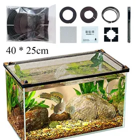 Meilleurs prix pour Couvercle daquarium - KZQ - 40 x 25 cm - Maille Filet Anti-Saut - Installation Facile - Protection des Poissons