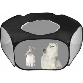 Meilleurs prix pour Parc pour petits animaux - PZCC - Tente zippée - Pop-up pliable - Respirant et transparent - 100 x 38 cm