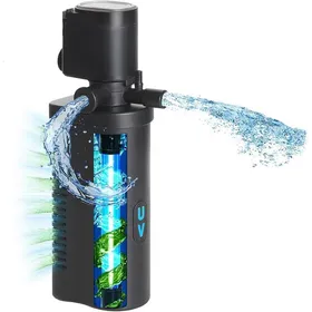 Meilleurs prix pour Filtre aquarium avec Lampe U-V - Pompe Submersible 4 en 1 pour Betta Tortues &amp  Eau de Filtre H4F (pour H4F POMPE A EAU AQUARIUM