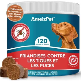 Comparer les prix de Cachet Chien Anti Puces Et Tiques Comprimés Anti-Puces Chien Anti-Tique Prévention des Puces pour Chiots Et Chiens Adultes270g