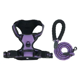 Comparer les prix de Harnais Anti-Traction pour Chien avec Laisse Incluse Ajustement Rglable et Rflchissant Violet Taille M couleurs multiples LARGEIGHT