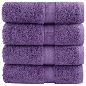 Comparer les prix de vidaXL Serviettes dinvité de Qualité Supérieure 4 pcs Draps de Bain Essuie-mains Serviette de Visage Salle de Bain 137351