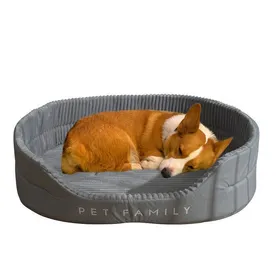 Meilleurs prix pour Panier ChienTaille M Lit de Chien avec Coussin Chaud Amovible Inclus Dehoussable Lavable Fond Antidérapant-Gris M