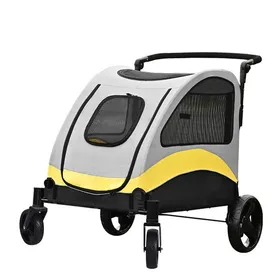 Comparer les prix de Poussette pour Chien - BingoPaw - Poussette Chien Pliable 42kg Chariot pour Grand Chien en Tissu 600D Oxford - 74.5x100.5x113cm