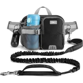 Comparer les prix de Grande Taille Laisse Mains Libres pour Chien - Large Ceinture de Soutien Dorsal - Absorption de Choc Confortable Multicolore LAISSE