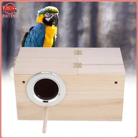 Meilleurs prix pour ESTINK Nichoir délevage Quality Wooden Pet Bird House Breeding Box Cage Accessories For animalerie oiseau ouverture à gauche