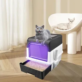 Comparer les prix de MIPAN. BAC À LITIÈRE STÉRILISANT UV POUR CHAT - TYPE TIROIR - PP - 49*35*37 CM - NOIR