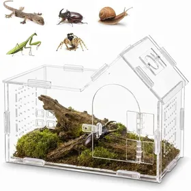 Meilleurs prix pour Terrarium Phasme Terrarium à Escargots en Acrylique Boîte alimentation pour Reptiles Mini Terrarium pour Insectes PERCHOIR