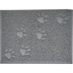 Comparer les prix de Tapis de litière en PVC à motifs pattes - Gris - L 40 x l 30 cm - Livraison gratuite Label