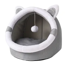 Comparer les prix de Lit niche pour chat - HONO - Grotte avec coussin lavable - Doux - Auto-chauffant - Intérieur