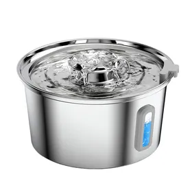 Comparer les prix de Fontaine à eau pour chat en acier inoxydable - Phoesky - 32 L - Distributeur automatique - Buse sphérique - Silencieuse