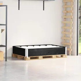 Comparer les prix de vidaXL Collier de palette noir 120x80 cm bois de pin solide, côté palette, boîte à palette, cadre d’empilage de palette, 4010272