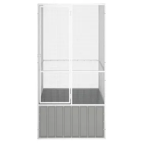 Comparer les prix de Cage pour Perroquet/ Cage à oiseaux - gris 111x107 - MODERNE Cage à oiseaux Gris 111x107x2115 cm Acier galvanisé 98485