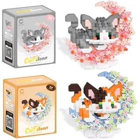 Comparer les prix de Ensemble de Blocs de Construction Chat Mini Blocs de Construction pour Animaux Mignon Chat Bricks Cadeaux pour Adultes et KIT JOUET