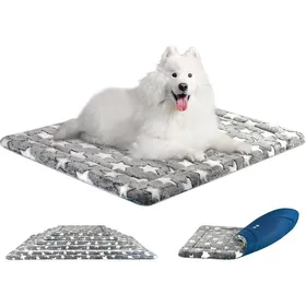 Comparer les prix de Panier Réversible 106x71 cm (Rafraichissant et Chaud) Tapis Chien Mousse Haute Densité Élégant Coussin Lavable