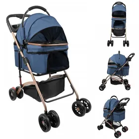 Comparer les prix de MIPAN.Poussette pour Chat 3 en1- Poussette Pour Petit Animaux Pliable - 96x70x48 cm - Poussette pour Chien/Chat de 15 kg - Bleu