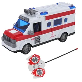 Comparer les prix de Ambulance télécommandée pour enfants, jouet à quatre voies avec lumières, modèle de simulation pour garçon