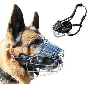 Meilleurs prix pour Muselière En Métal Muselières Pour Chiens Muselière En Cuir Pour Grands Chiens Mordre Et Sécurité Pour La Plupart Des Chi MUSELIERE