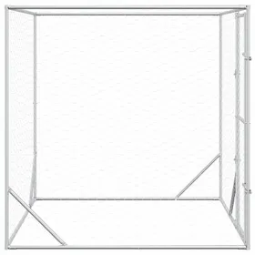 Comparer les prix de Chenil dextérieur pour chiens argenté 2x2x2 m acier galvanisé_2 ans garantie_47346