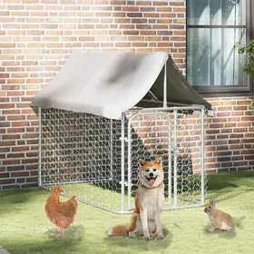 Comparer les prix de Clarence* ChenilEnclos pour chiensMeuble de cage extérieur avec toit 200x100x150 cm &Europ9410618