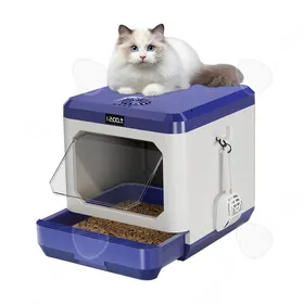 Comparer les prix de C Bac à litière pour chat 48x40x42cm bac à litière pour chat désodorisant automatique fournitures compagnie tiroir anti-déversement