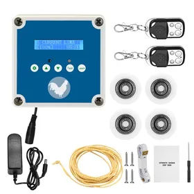 Comparer les prix de TTLIFE Porte Automatique Poulailler, Etanche avec 2 Télécommandes et Minuterie Alimenté par secteur, batterie ou énergie solaire
