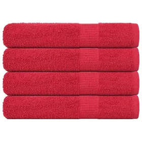 Meilleurs prix pour vidaXL Serviettes de sauna 4 pcs rouge 80x200 cm 360 g/m² 100% coton, serviette, serviette de bain, serviette en coton 136936