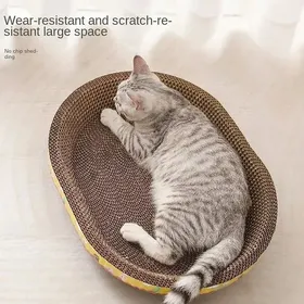 Comparer les prix de Griffoir chat ovale en papier ondulé – panier chat planche à gratter pour chat jouets à griffes protection des meubles