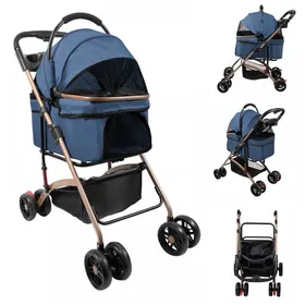 Comparer les prix de MIPAN.Poussette pour animaux 3 en 1 - Poussette pour chien 4 roues - 96 x 70 x 48cm - Poussette pour Chat - Bleu